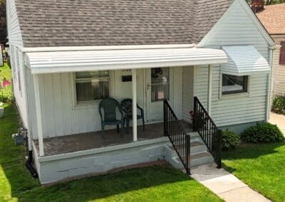 Wayne Craft Michigan custom built awnings over windows and patio enclosures